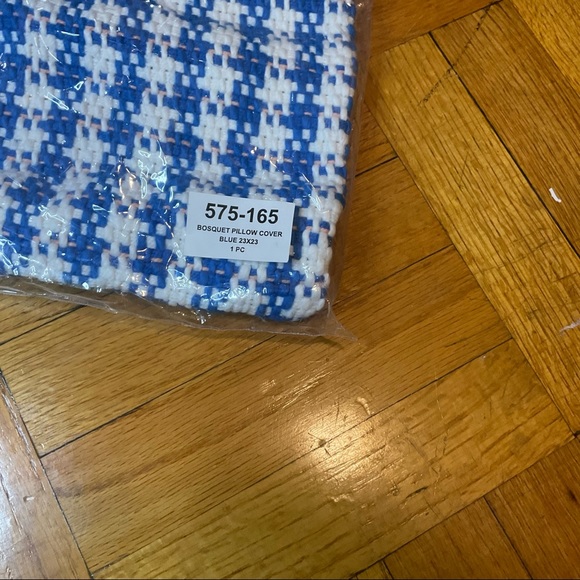CRATE AND BARREL Bosquet 23" Blue Pillow Cover - Picture 4 of 5